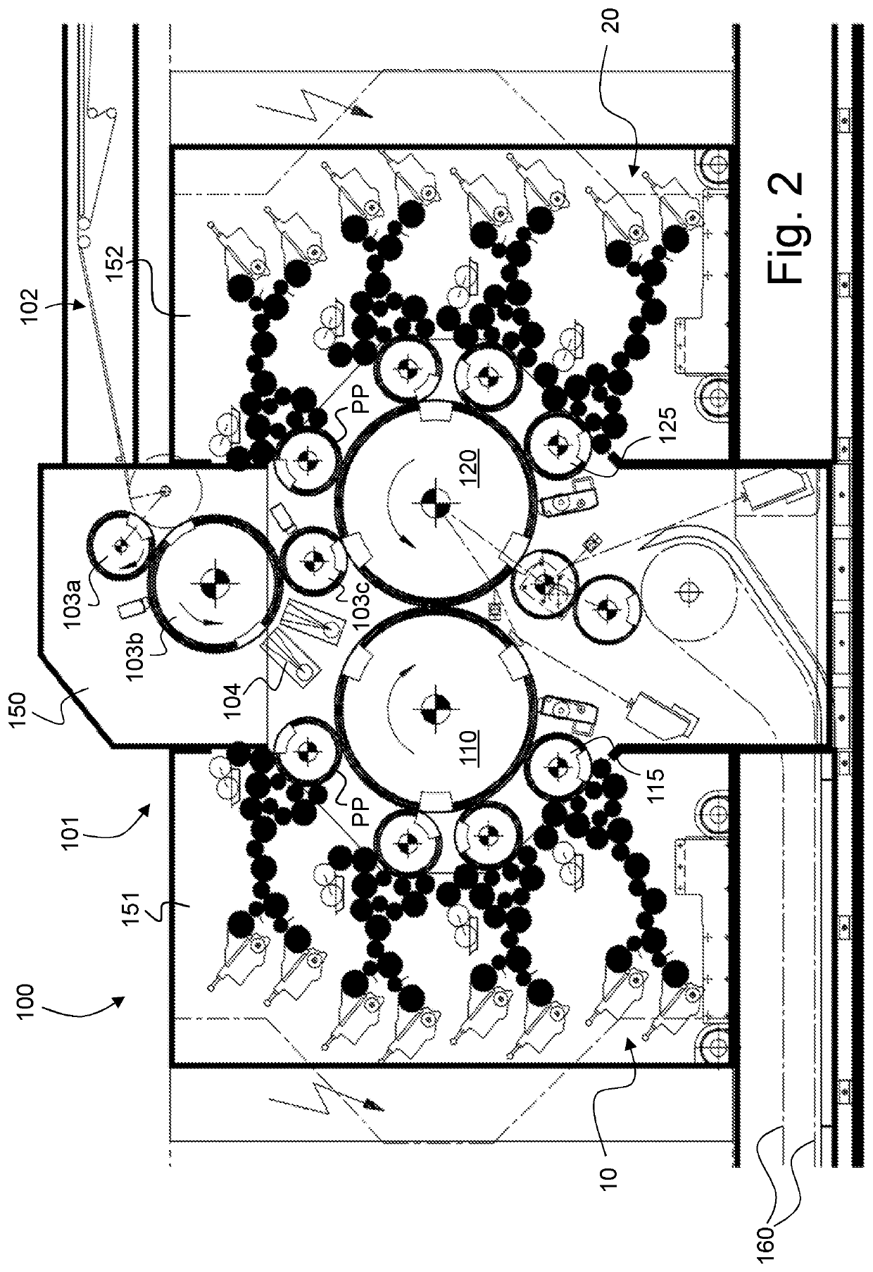 Measuring and correcting print-to-print register of a multicolour print formed on printed material