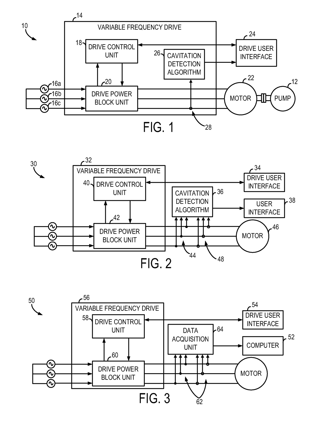 System and method of detecting cavitation in pumps