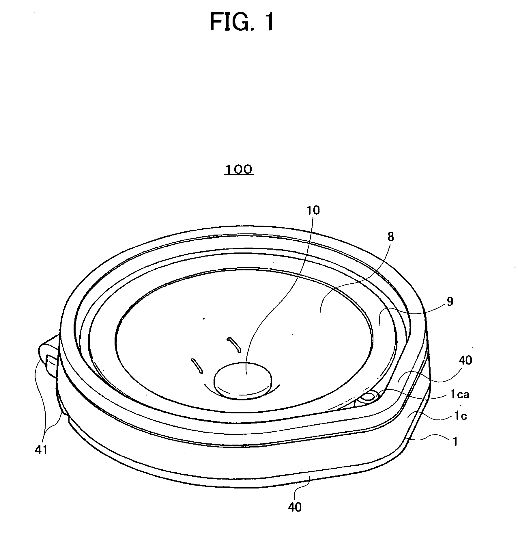 Frame for speaker device and speaker device