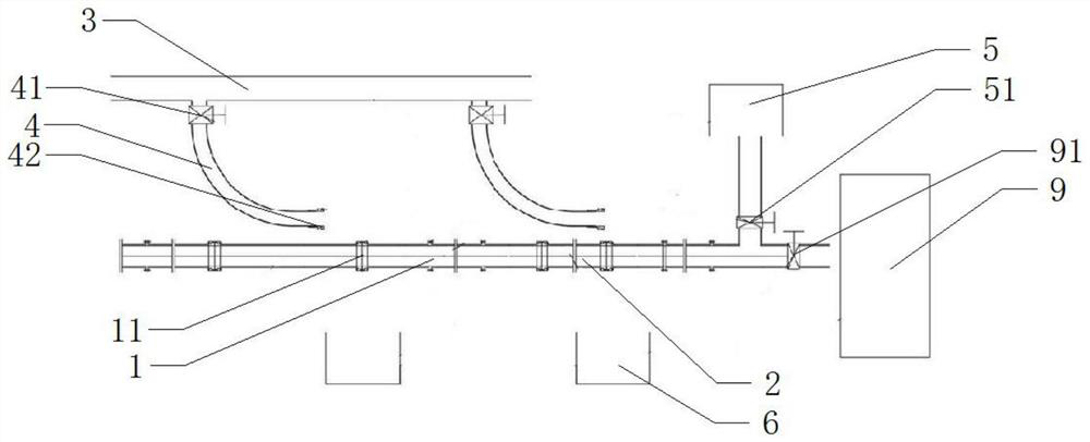 Treatment method and device for paste filling pipeline