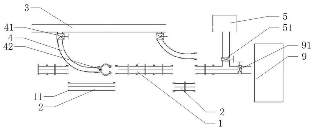 Treatment method and device for paste filling pipeline