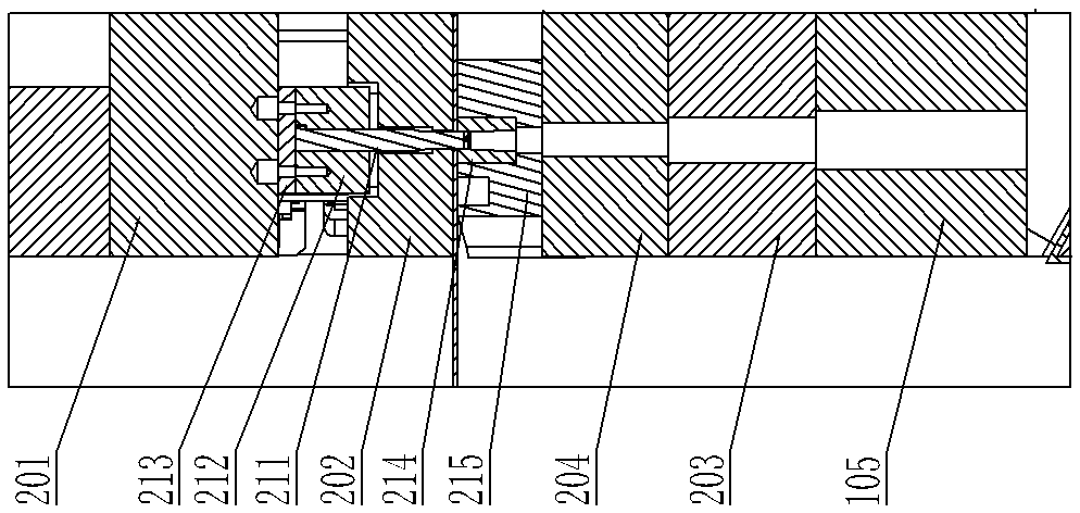 Processing die of car window guide rail