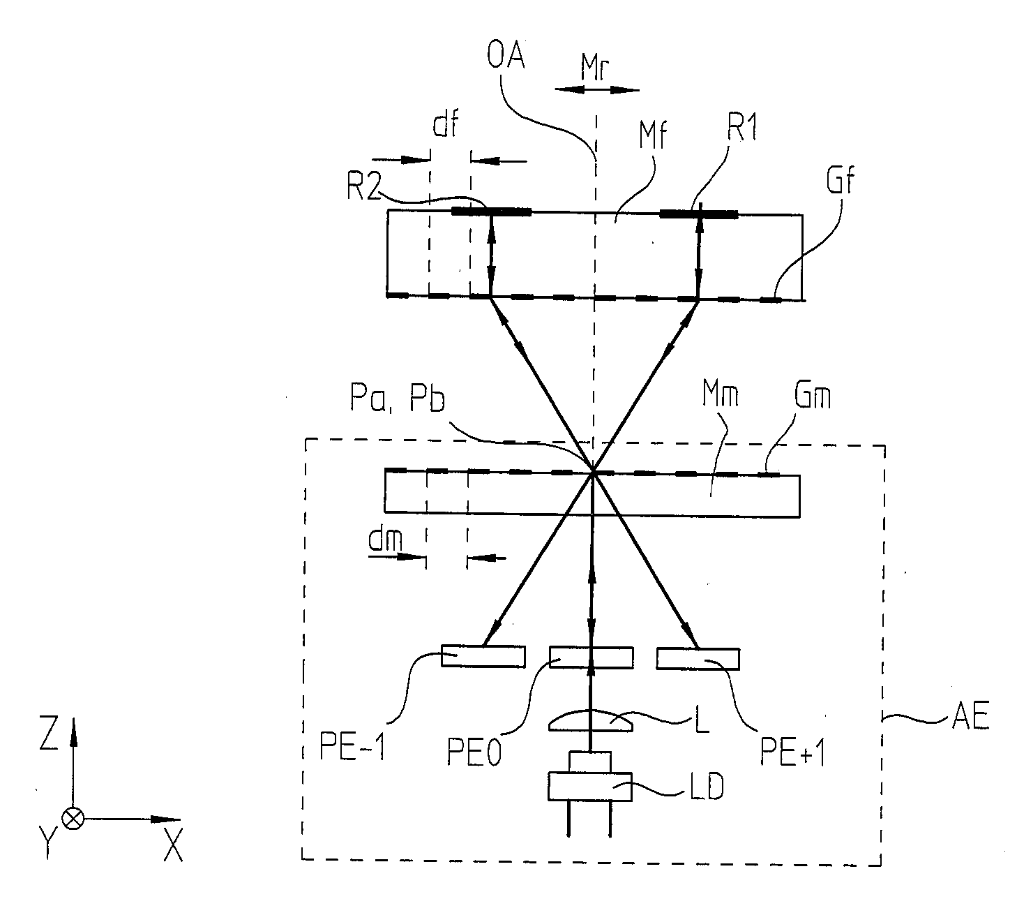 Optical position-measuring device