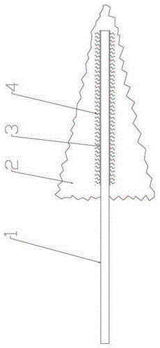 Polycrystal stick rock sugar with filling and production method