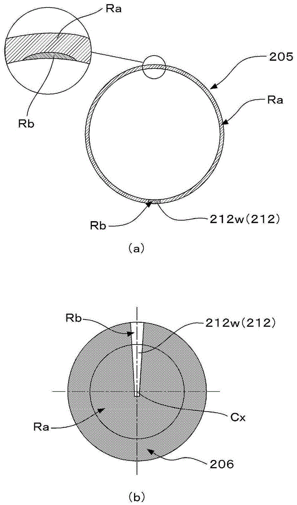 Synthetic resin window container, preform and preform injection molding device