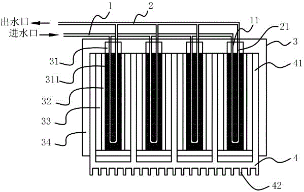 Phase change heat storage solar water heater with anti-overheating structure