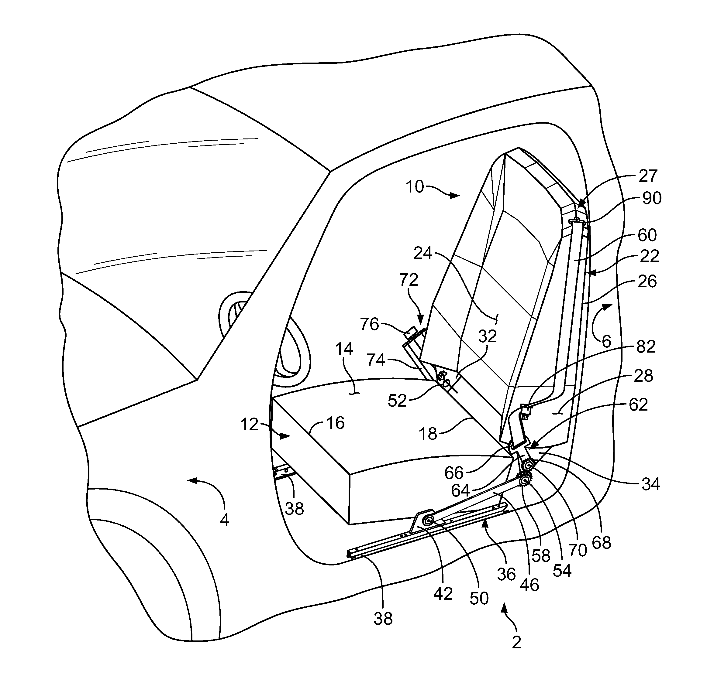 Seatbelt restraint system for reversible vehicle seat