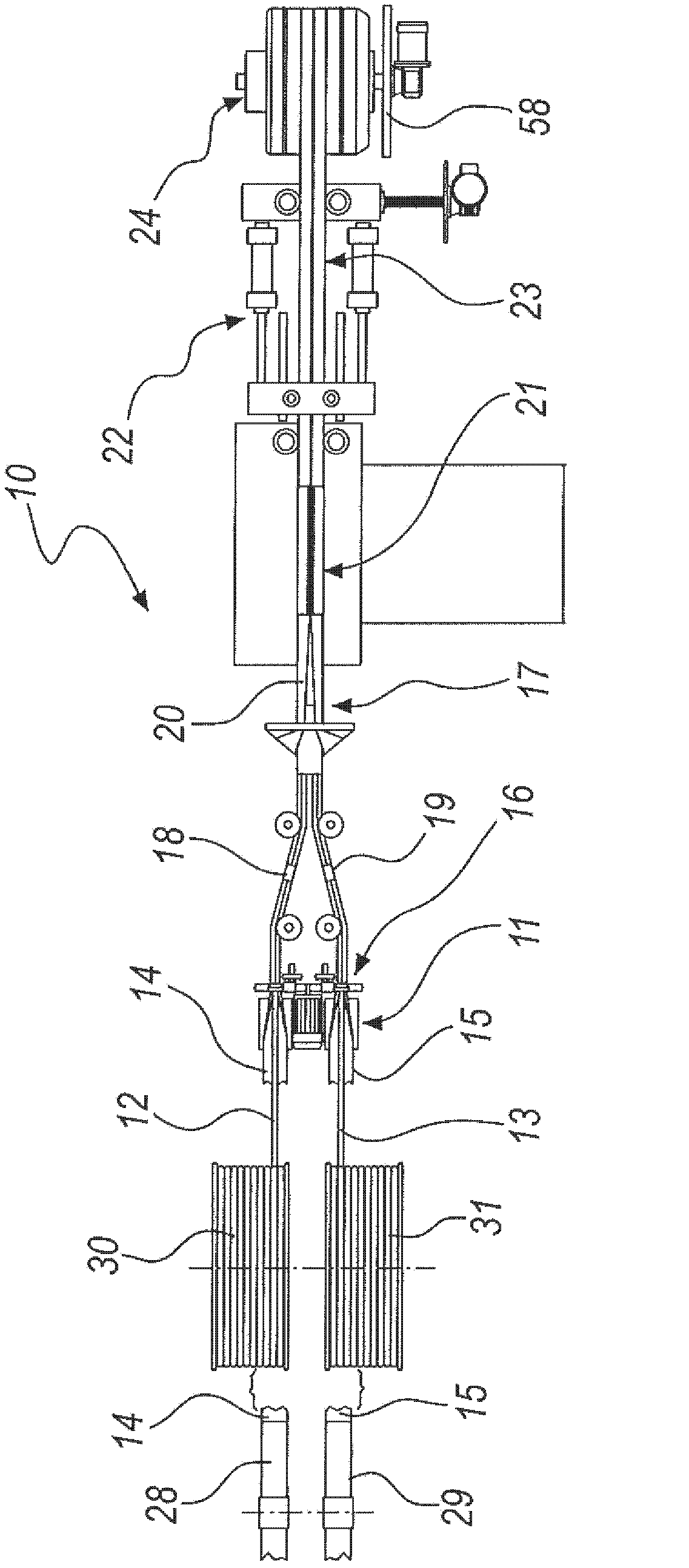 Apparatus for manufacturing a multilayer tube for the hydraulic connection and wiring of solar panels