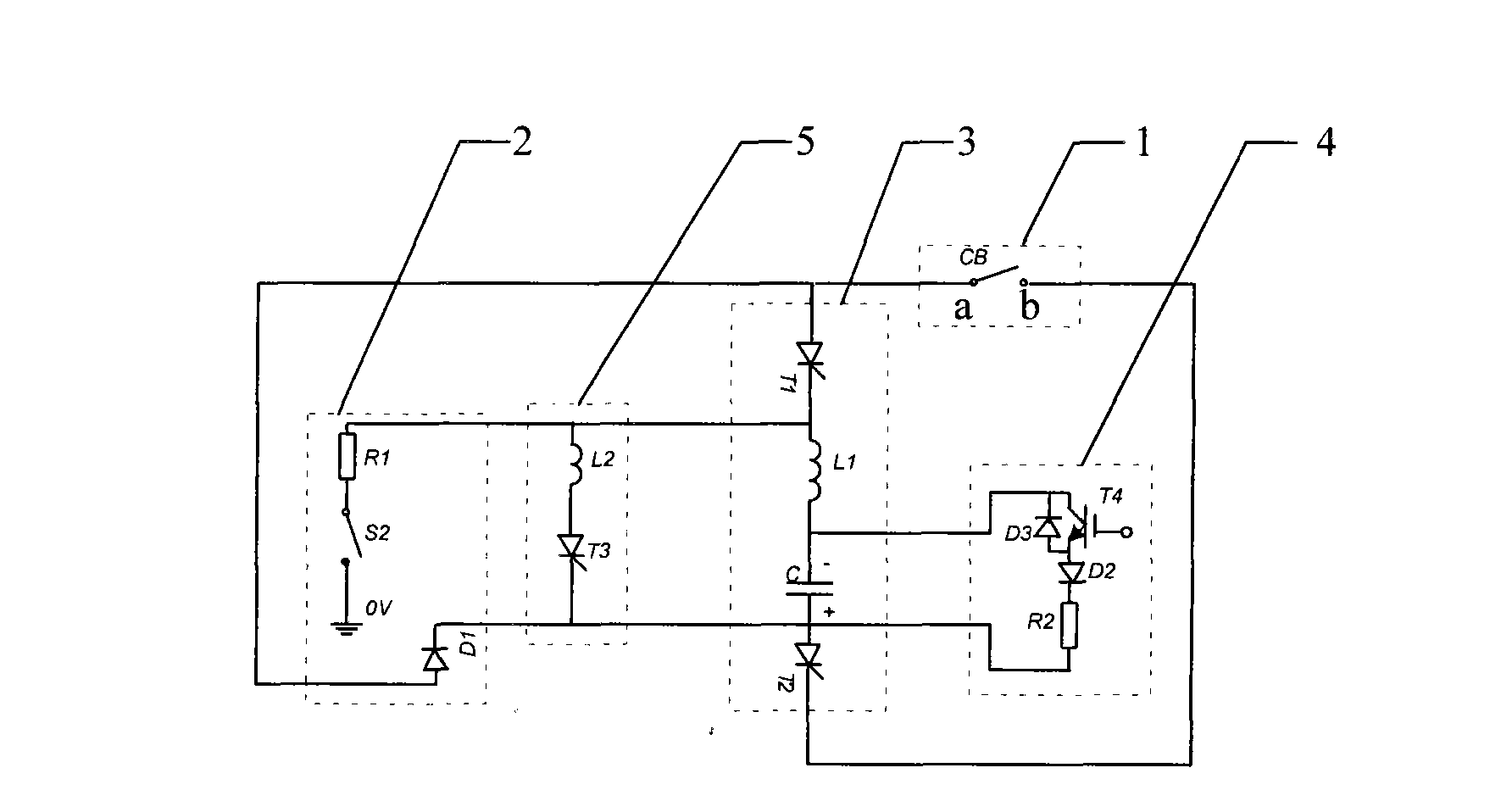 Direct current limiting and breaking device based on countercurrent injection method