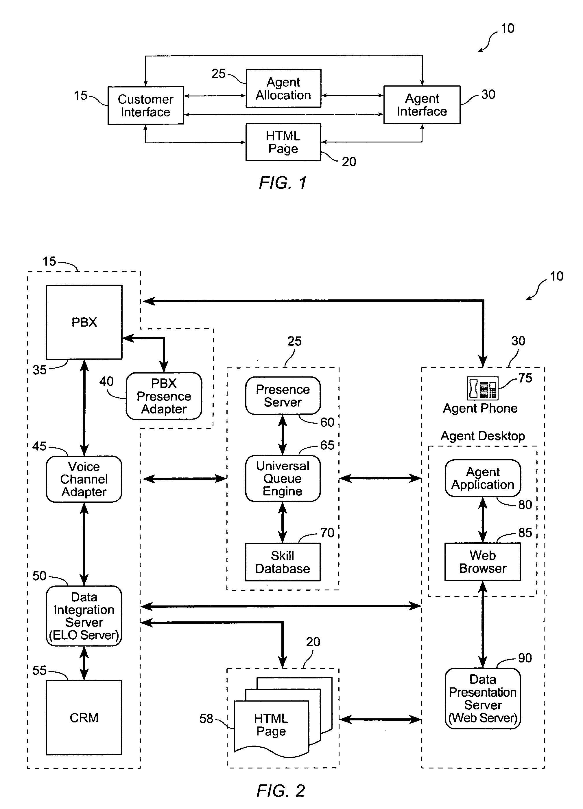 "Pull" architecture contact center