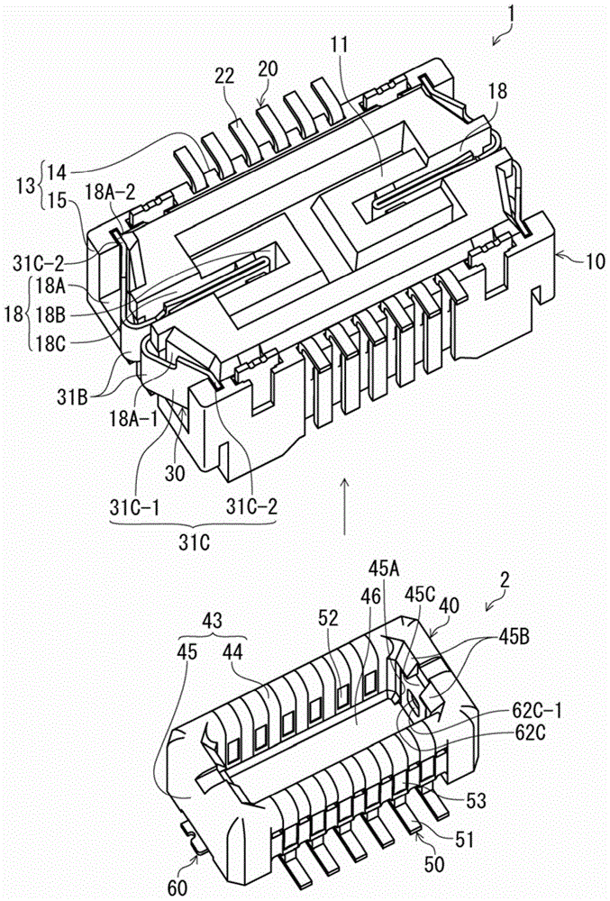 Electrical connector for circuit board and electrical connector assembly