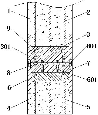 Prefabricated column connecting structure