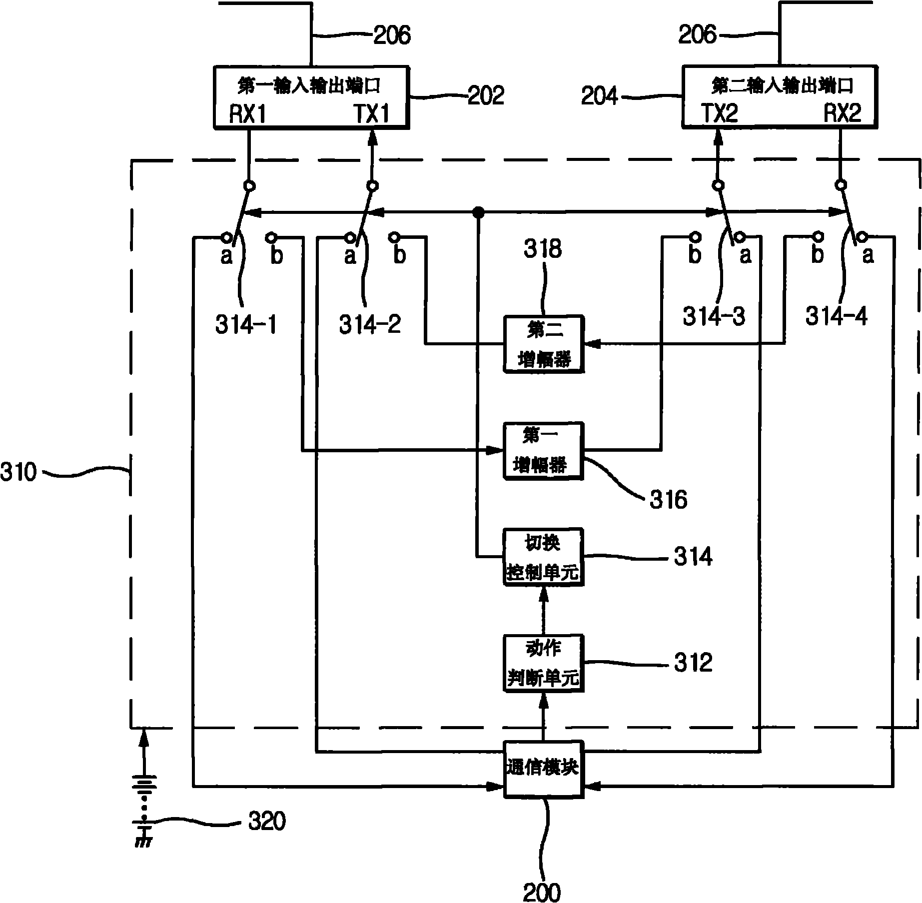 Data relay apparatus for communication module