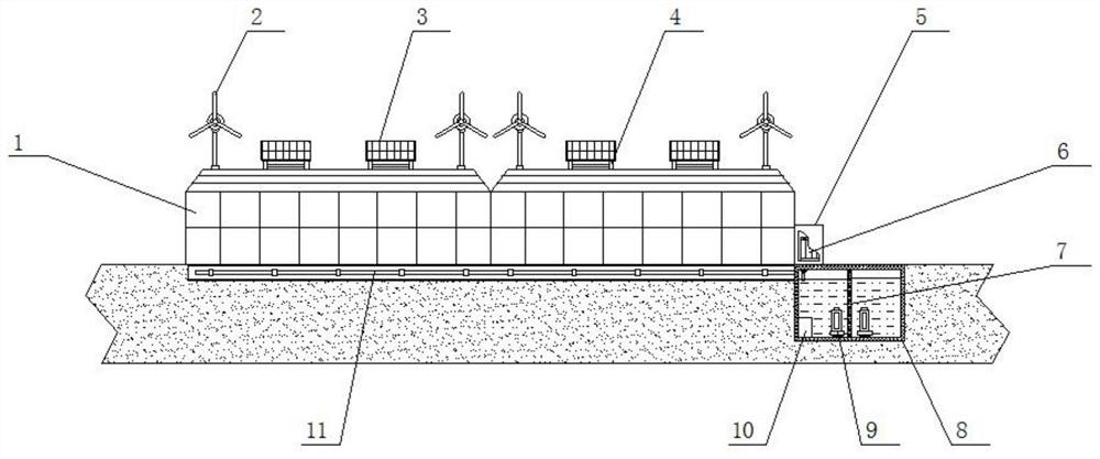 Energy storage and heat supply irrigation method for greenhouse