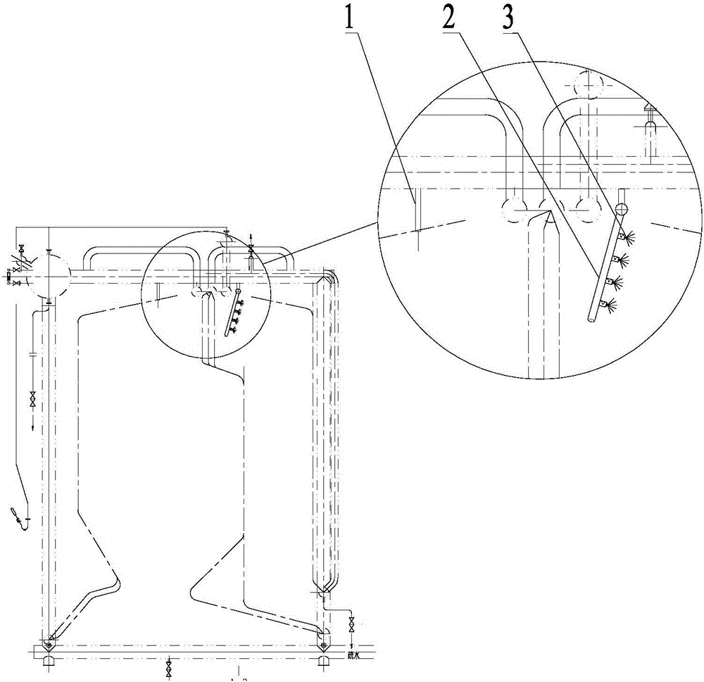 Intermediate temperature efficient modified SNCR denitration device of layer-burning boiler and method