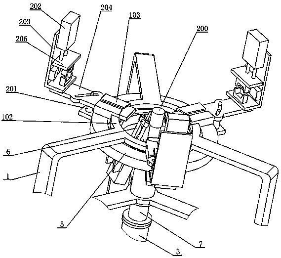 Welding device and method for end cover and supporting shaft of pepper pedicle removing machine