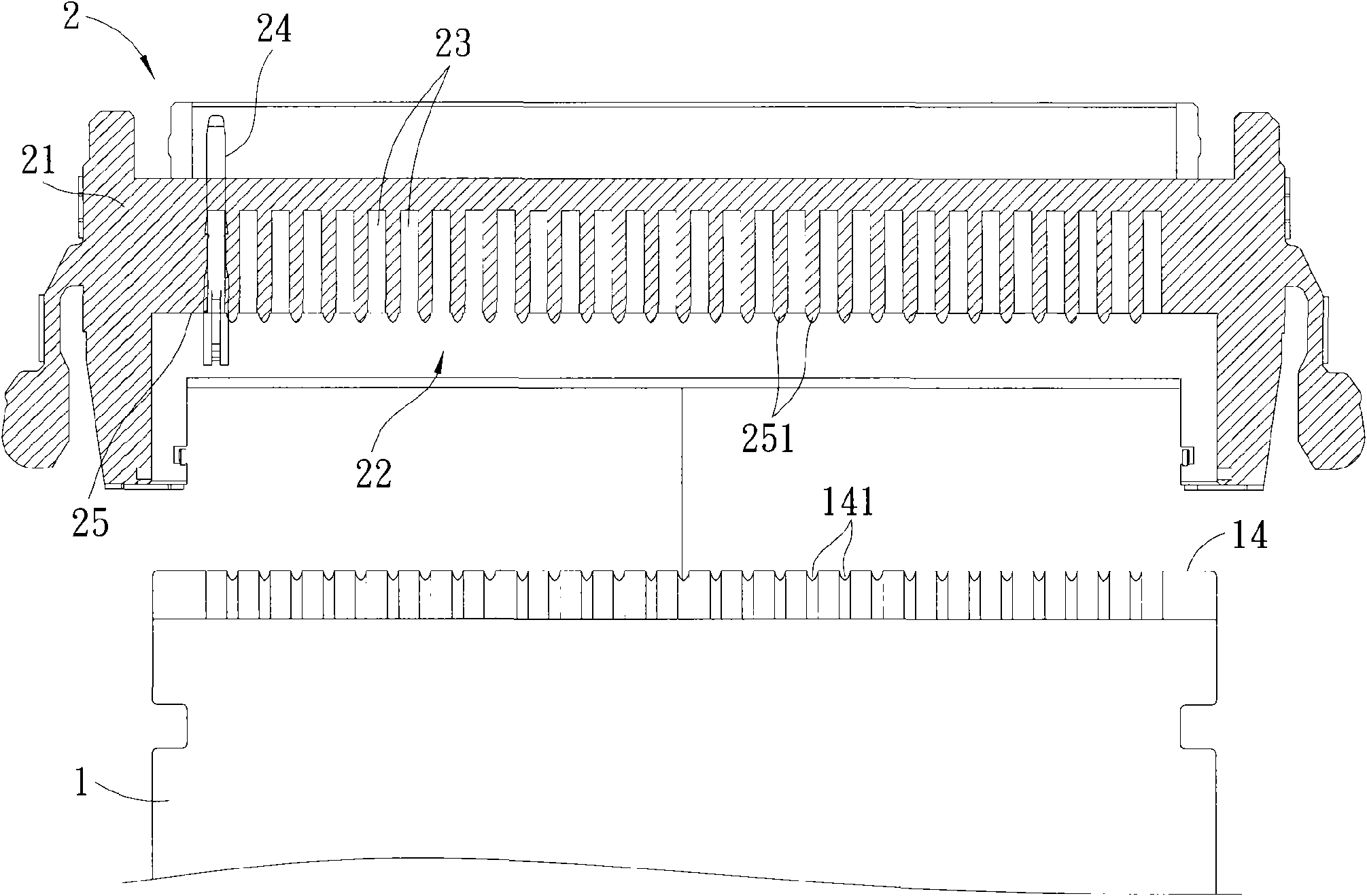 Flexible flat cable and flexible flat cable connector combination