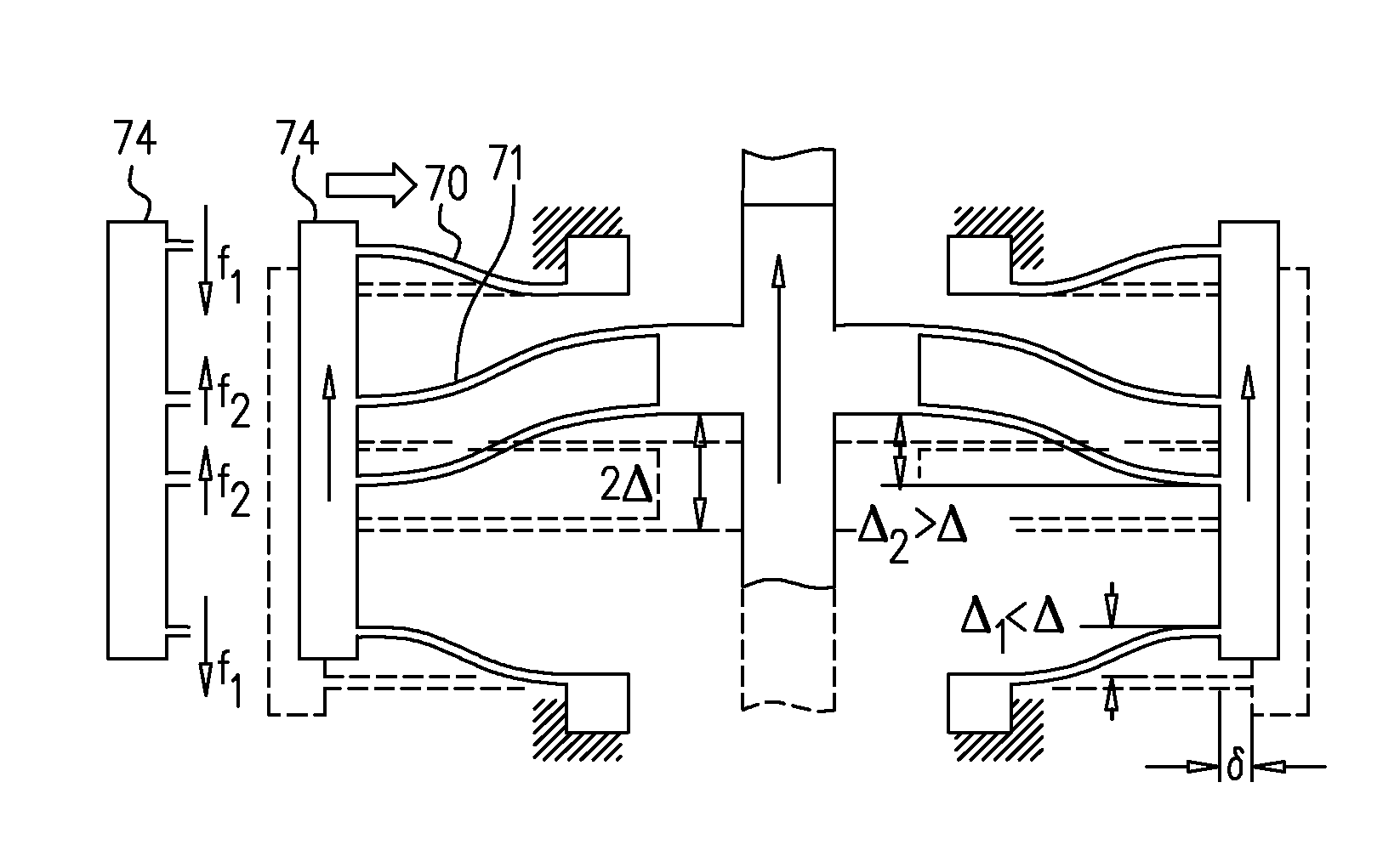 Dynamically-balanced folded-beam suspensions