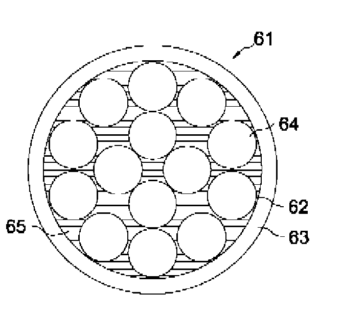 Composite wire having impervious core for use in an energy storage device