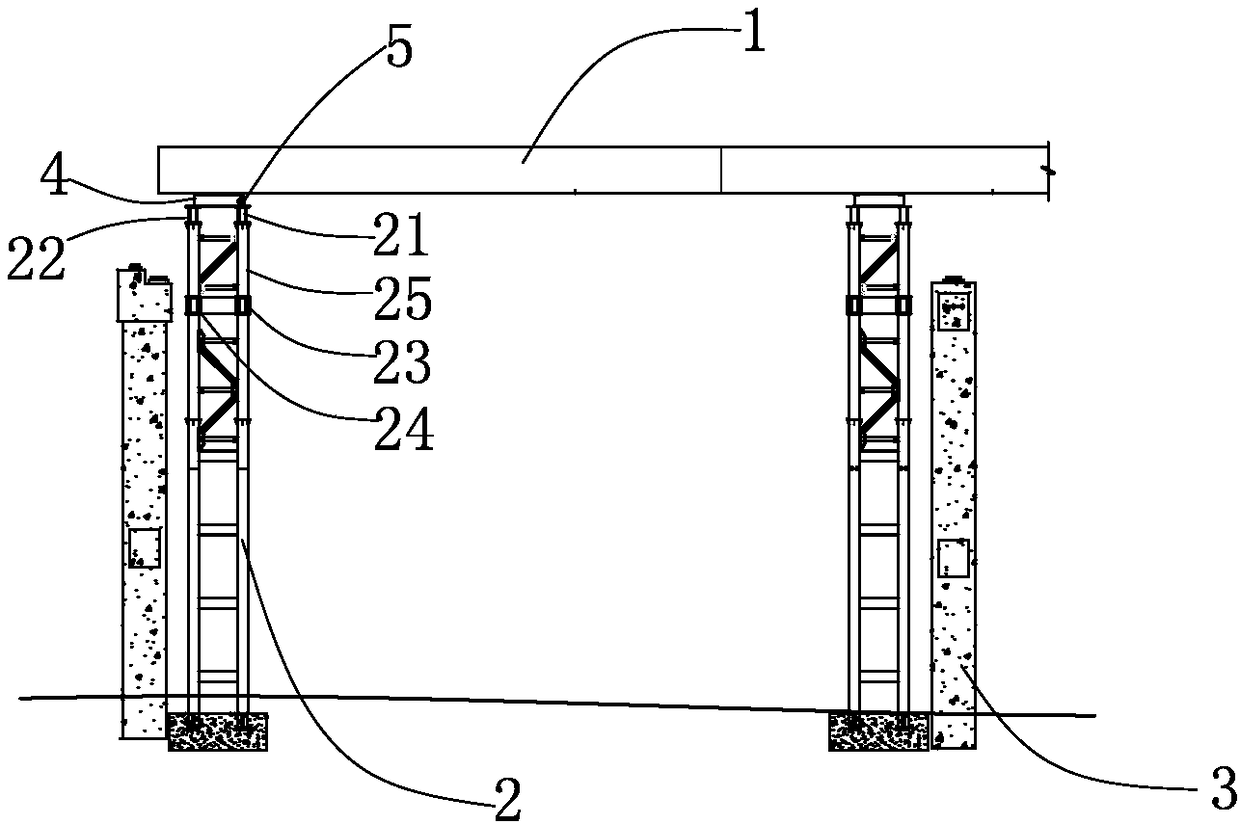 Method for high beam falling construction based on push method