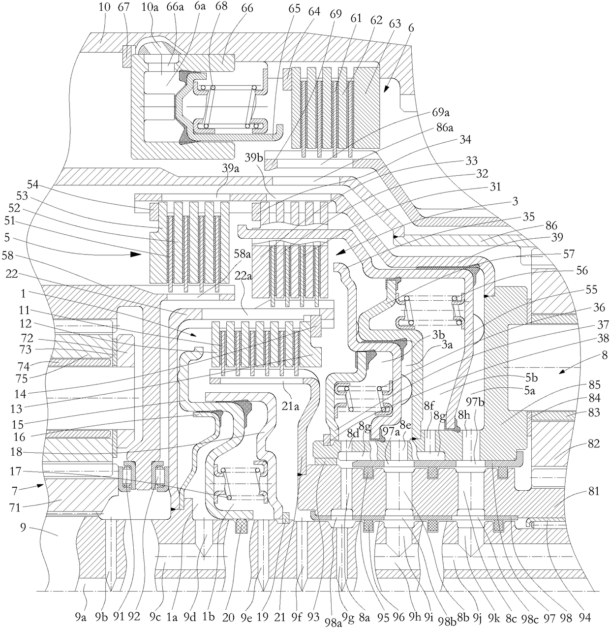 Multi-clutch module, clutch oil supply system and electric control hydraulic automatic transmission