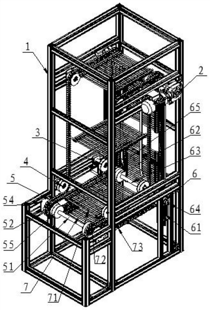 One-in and one-out cigarette carton continuous hoisting machine equipment and hoisting method