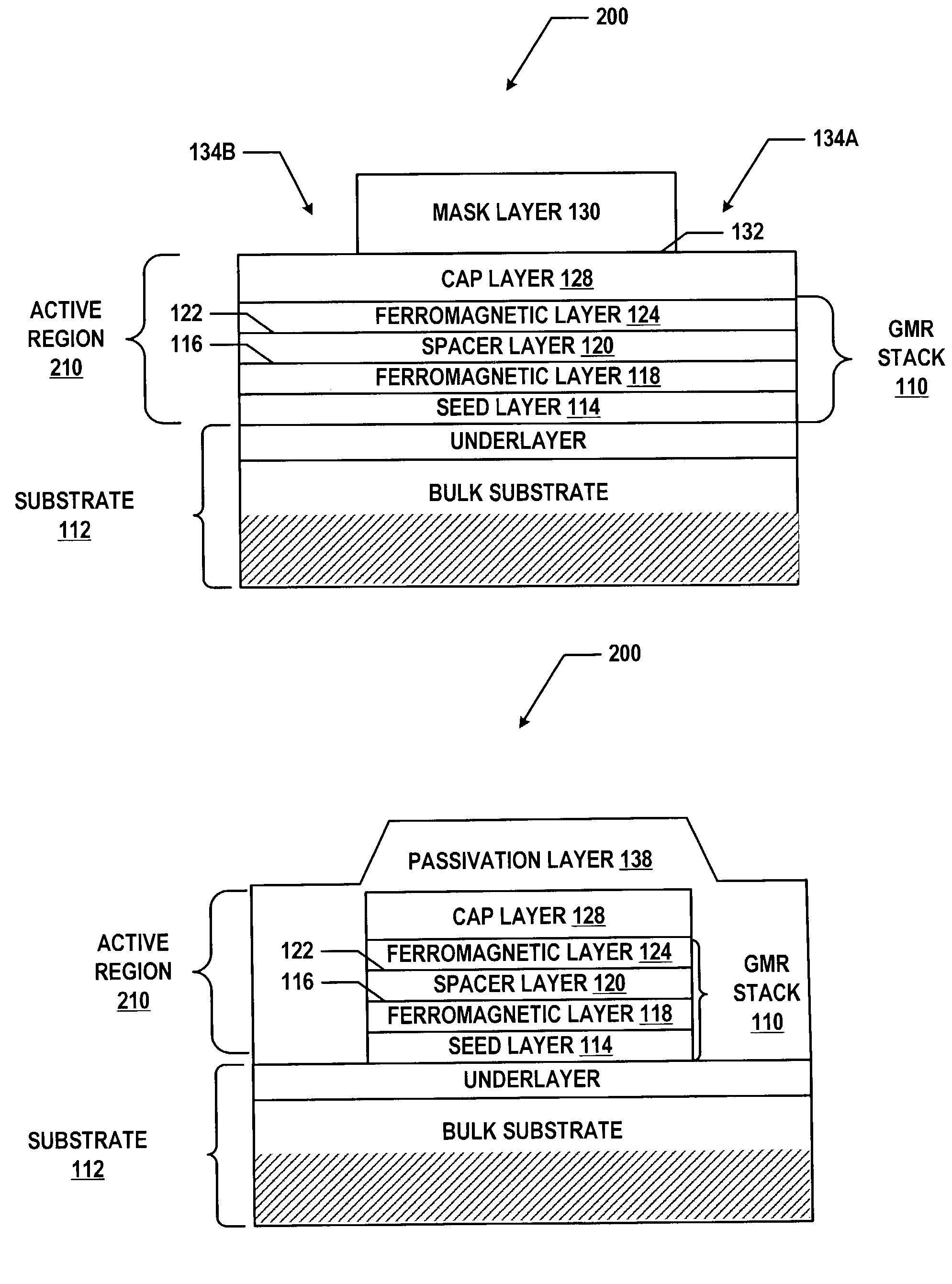 Etch-stop material for improved manufacture of magnetic devices