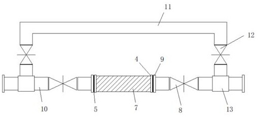 Water-uninterrupted pipeline biological membrane and growth ring collecting device