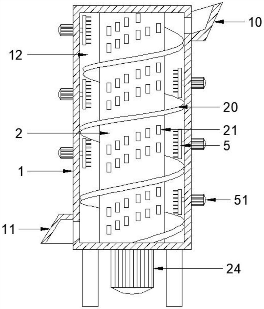 Impurity removal and purification device for feldspar ceramic raw materials