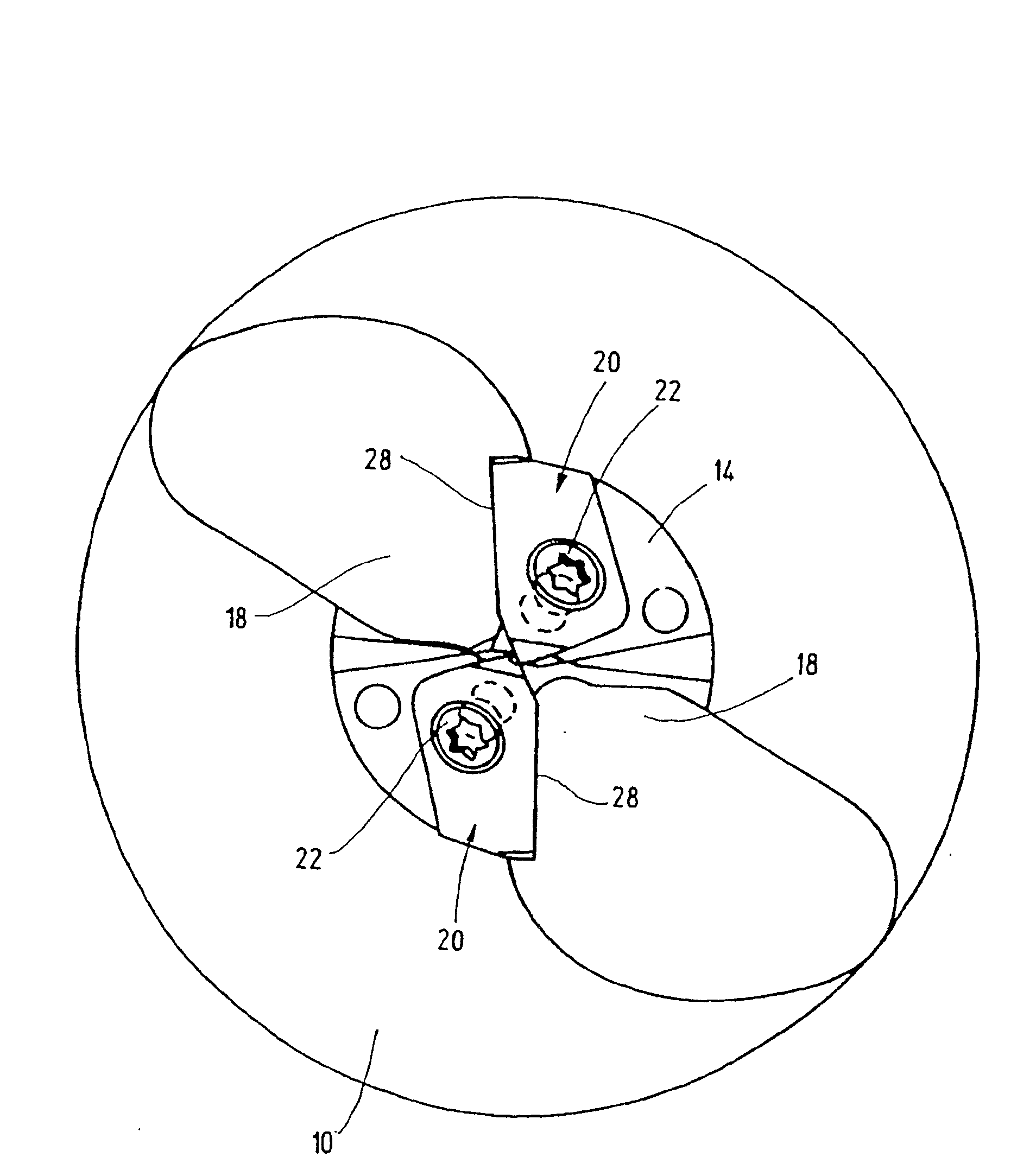 Drilling tool with alternating cutting plates therefor