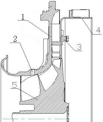 Casing treatment structure for improving surge margin of single-stage centrifugal compressor and compressor