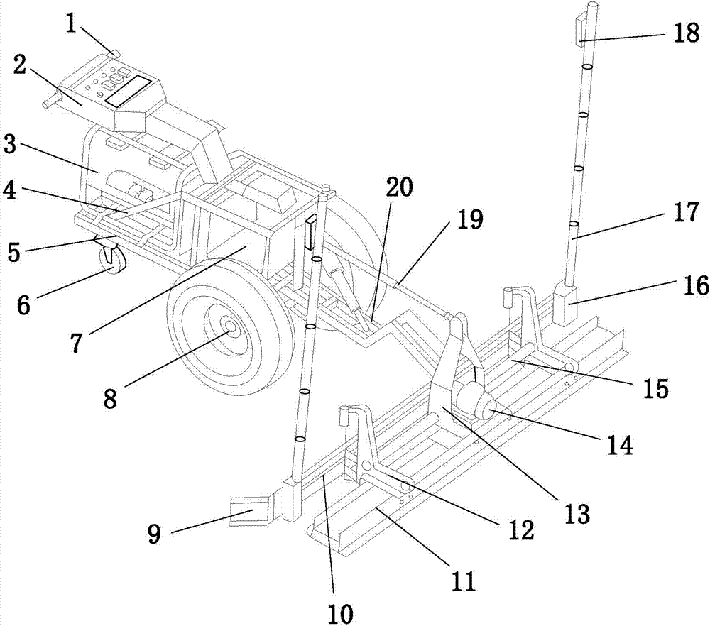 Rapid construction vibration device based on municipal road project