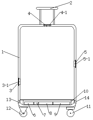 Automatic following luggage case and control method thereof