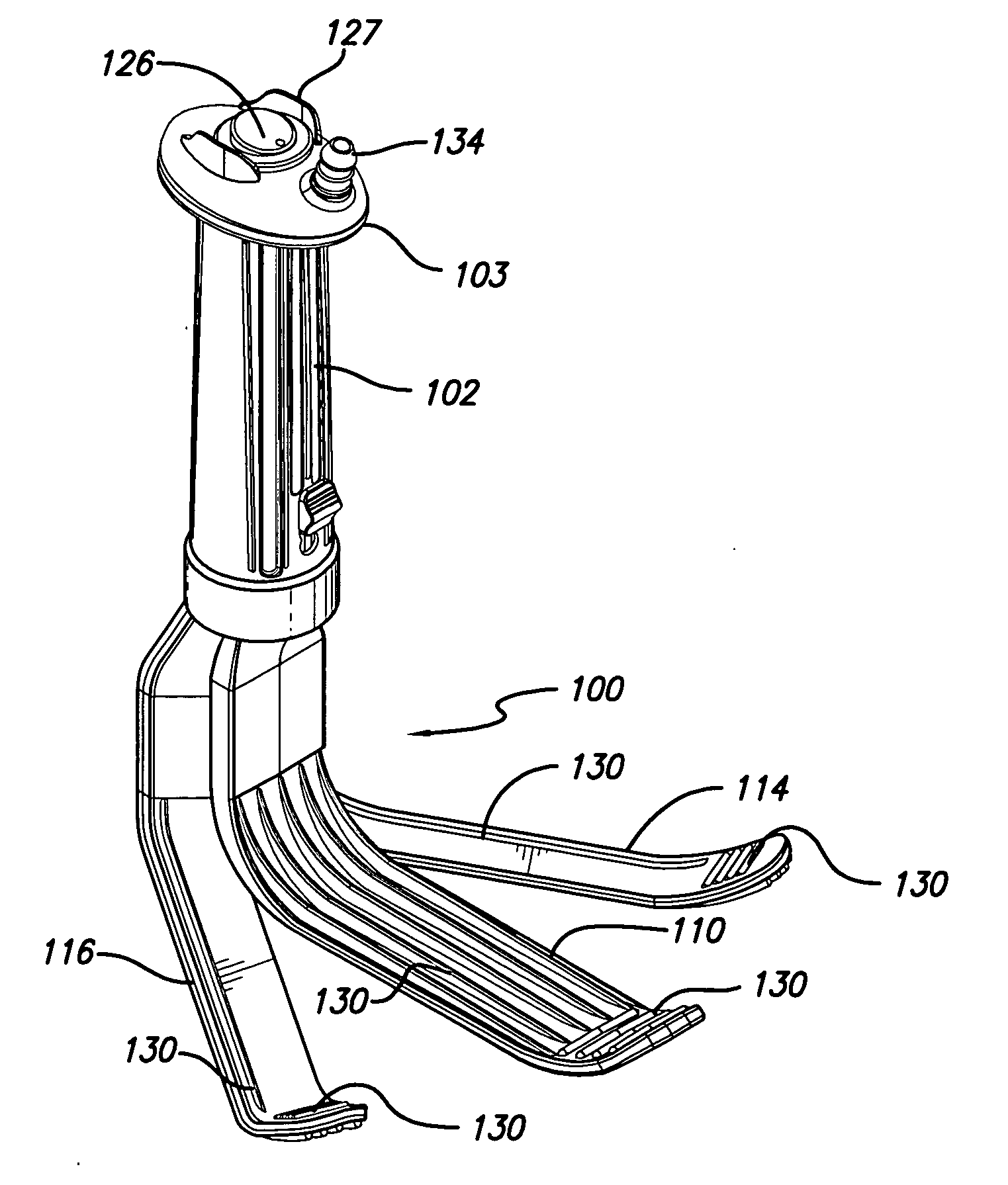 Disposable expandable cordless lighted retractor