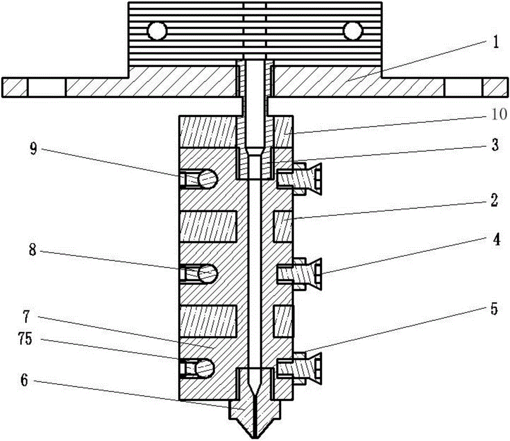 Extrusion head device based on fused deposition modeling technology