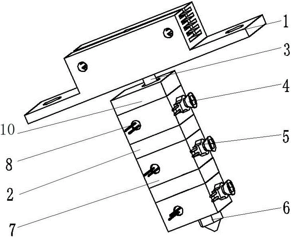 Extrusion head device based on fused deposition modeling technology