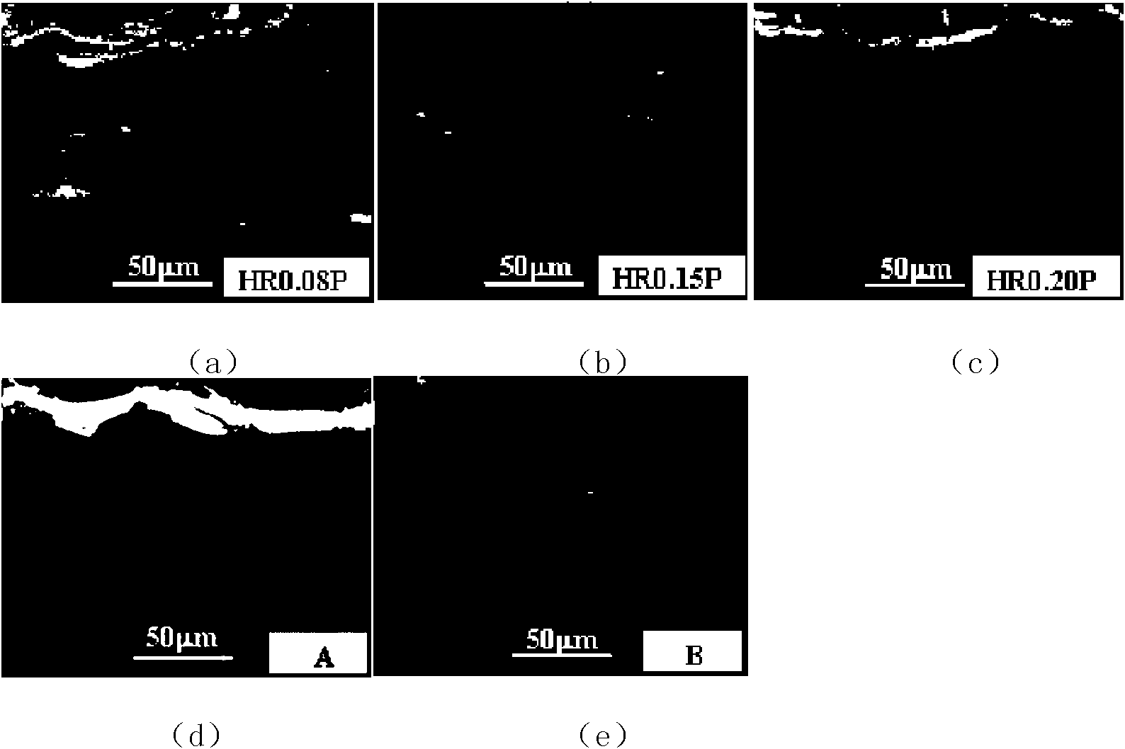 High-phosphorous weather-proof steel cast-rolling thin strip with negative phosphorous segregation on surface and preparation method thereof