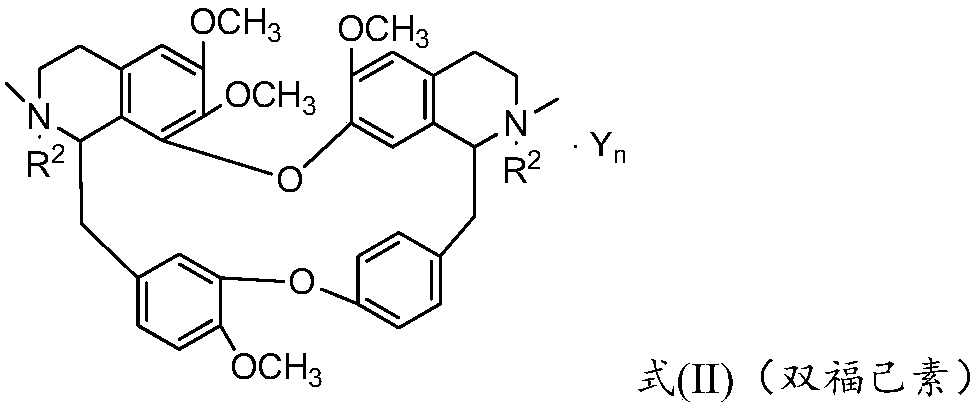 Bisbenzylisoquinoline compound as well as preparation method and application thereof