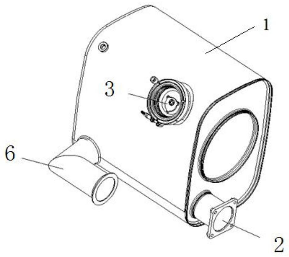 A post-processor structure with detachable integrated urea nozzle