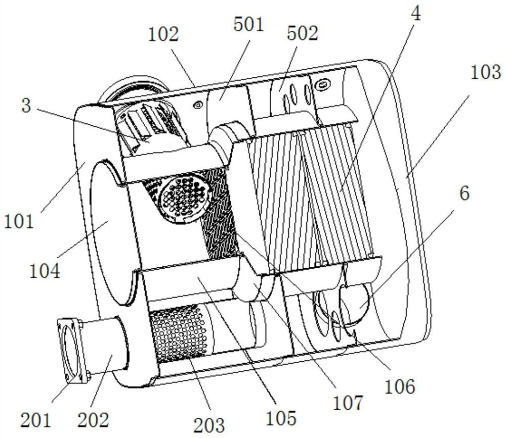 A post-processor structure with detachable integrated urea nozzle