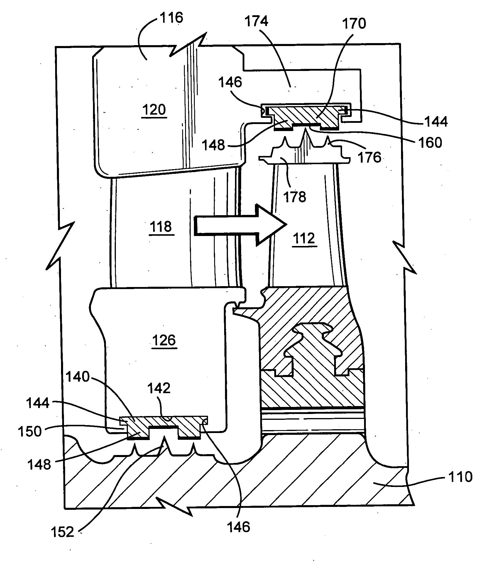 Removable abradable seal carriers for sealing between rotary and stationary turbine components