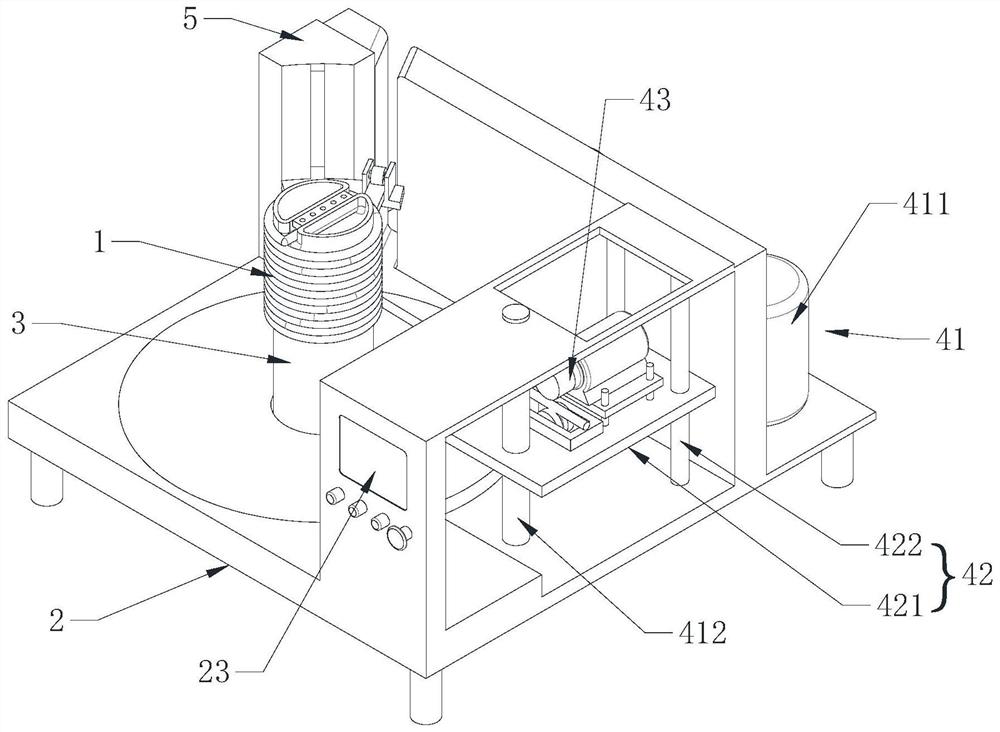 Automatic collecting and storing device for redundant cables