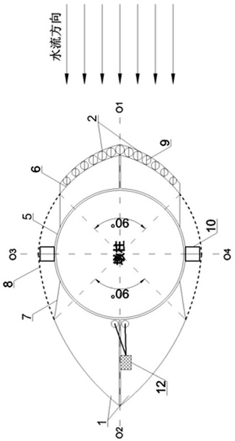 Pier anti-scouring and anti-impact water flow power generation system