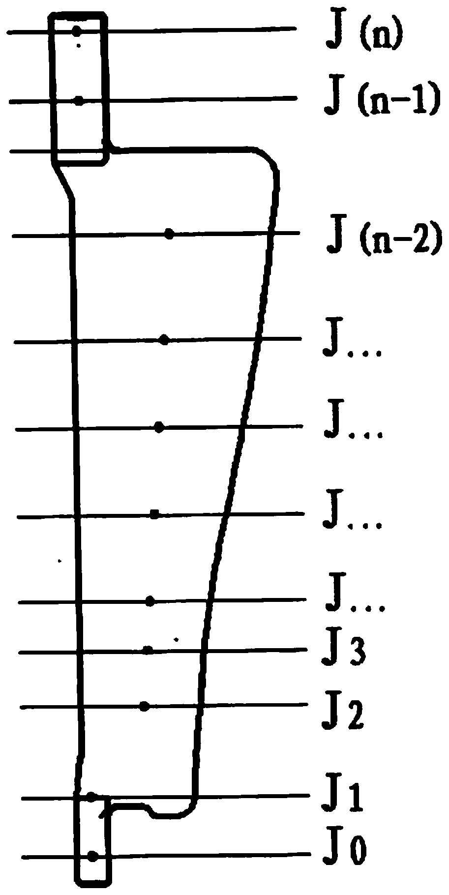 Blade forging preformed blank design method capable of accurately controlling material flow distribution