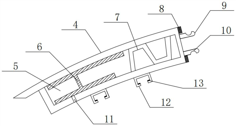 Railway vehicle round top plate structure