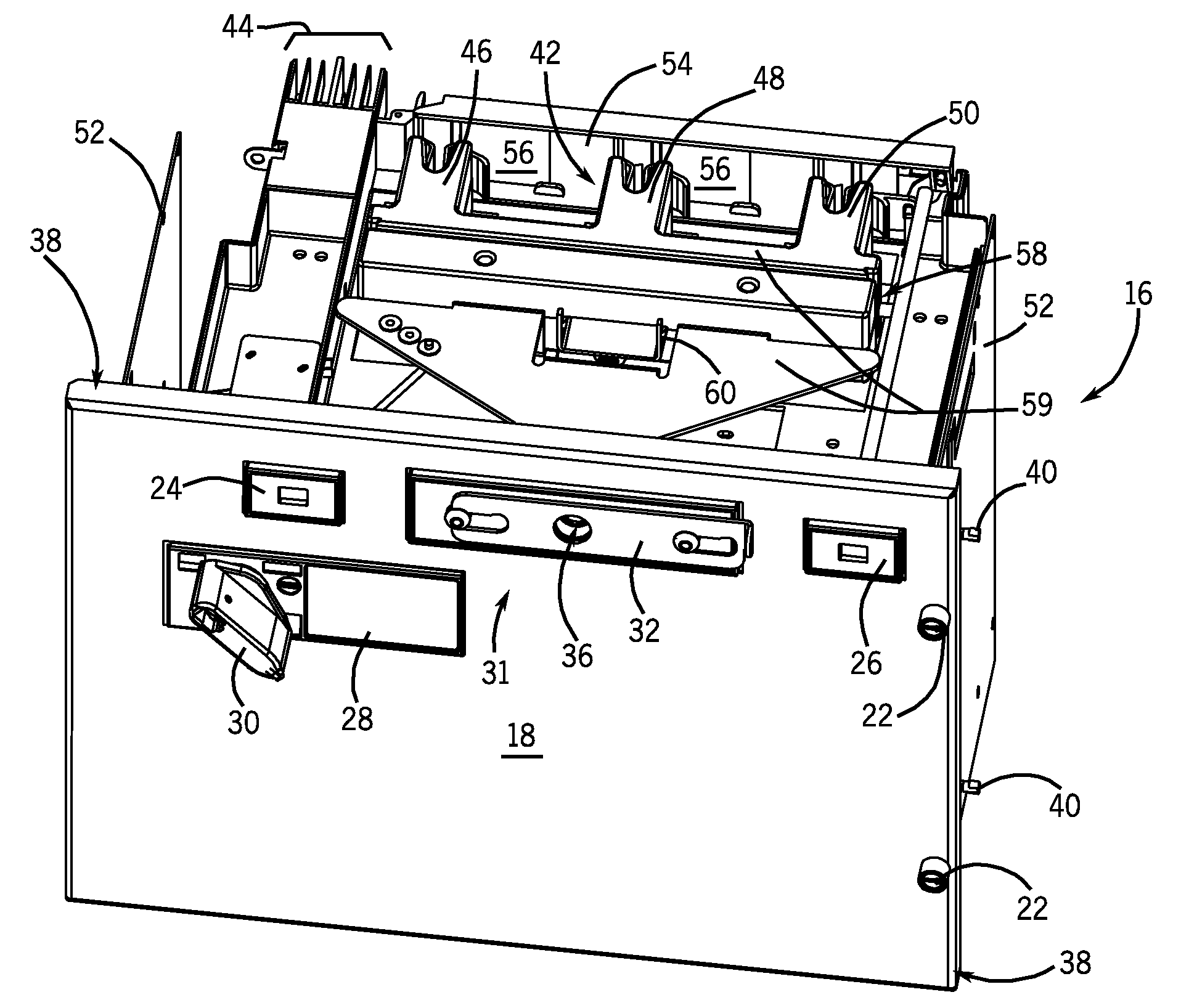 Motor control center subunit having moveable line contacts and method of manufacture