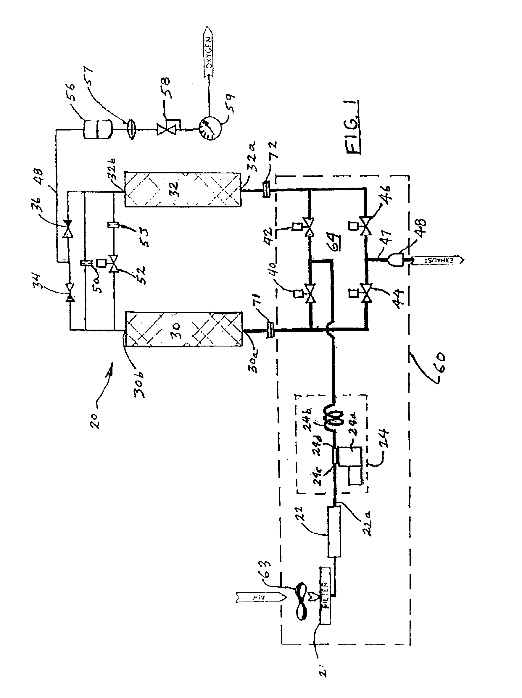 Reduced noise oxygen concentrator