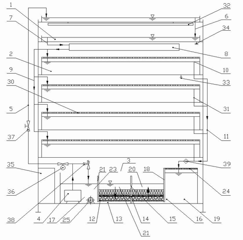 Ecological multi-layer turtle breeding device