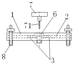 High-precision engineering measurement lofting discharge device and method