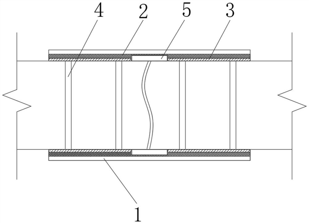 Crack reinforcing structure of wall body